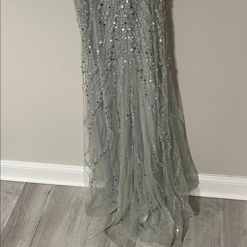 Gianni Bini Silver One-Shoulder Maxi Dress size 3 NWT - Picture 7 of 11
